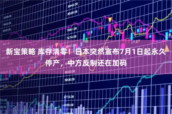 新宝策略 库存清零！日本突然宣布7月1日起永久停产，中方反制还在加码