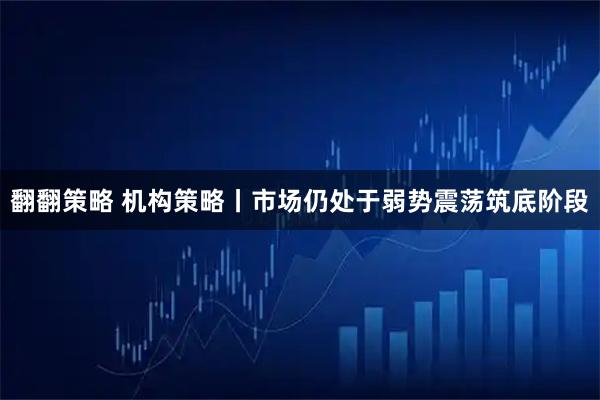 翻翻策略 机构策略丨市场仍处于弱势震荡筑底阶段
