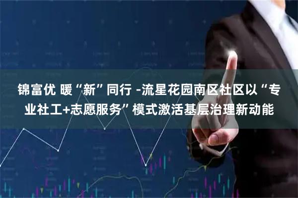 锦富优 暖“新”同行 -流星花园南区社区以“专业社工+志愿服务”模式激活基层治理新动能